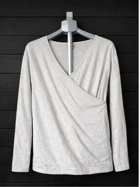 L.L. Bean Long Sleeve Wrap Top - Size S